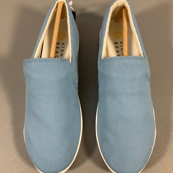 Vionic Marshall Womens Canvas Laceless Slip-on Sneakers Sky Blue Size 10M - Picture 7 of 13